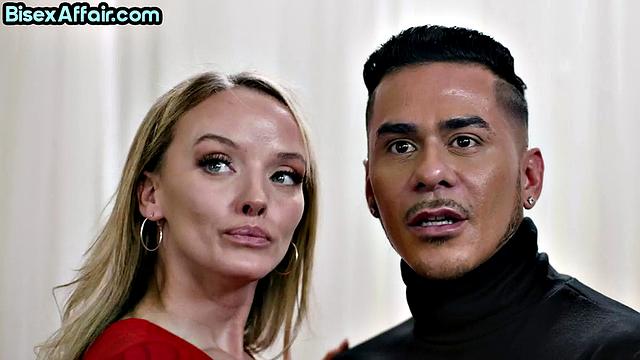 Gorgeous MILF cockriding two guys