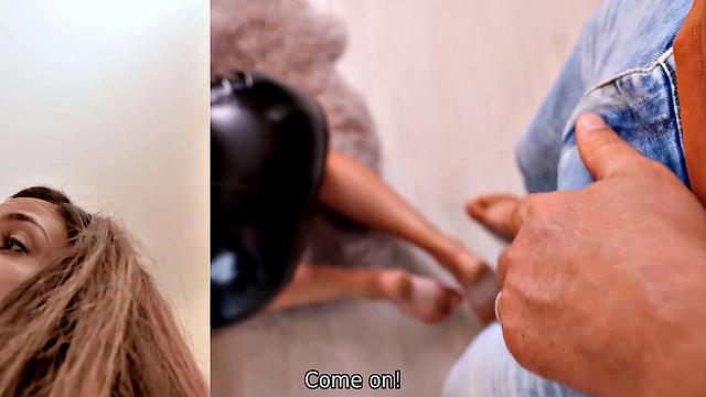 STUCK4K. Czech girl plan failed when she was stuck and humped by man