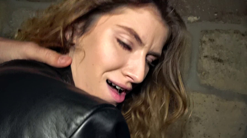 Curly-haired babe gets wild with her public fuck and blowjob
