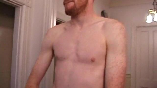 This redhead boy gets naked and lubes his hardening cock. Then Tristian gives himself a good stroking, edging himself a few times, before pumping his load onto a glass table.