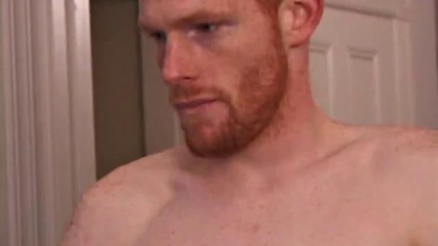 This redhead boy gets naked and lubes his hardening cock. Then Tristian gives himself a good stroking, edging himself a few times, before pumping his load onto a glass table.