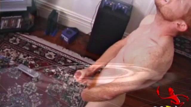 This redhead boy gets naked and lubes his hardening cock. Then Tristian gives himself a good stroking, edging himself a few times, before pumping his load onto a glass table.