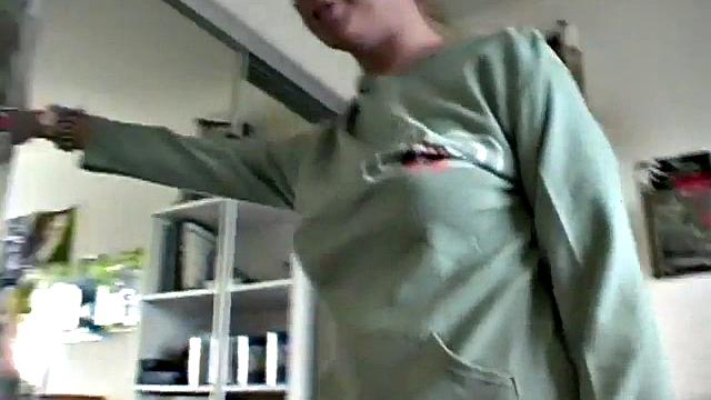 Stripteasing teen showing off her goods