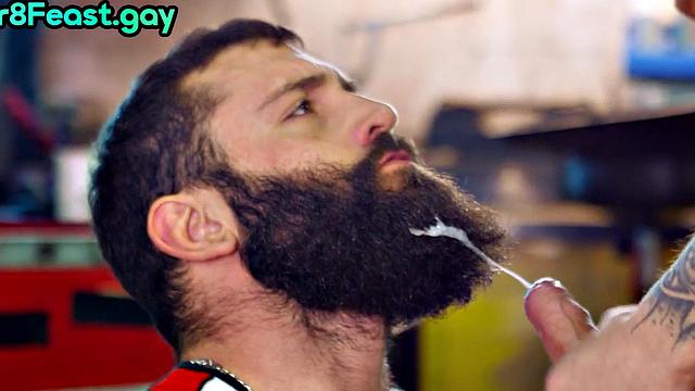 Gay gangbang with a gorgeous jock