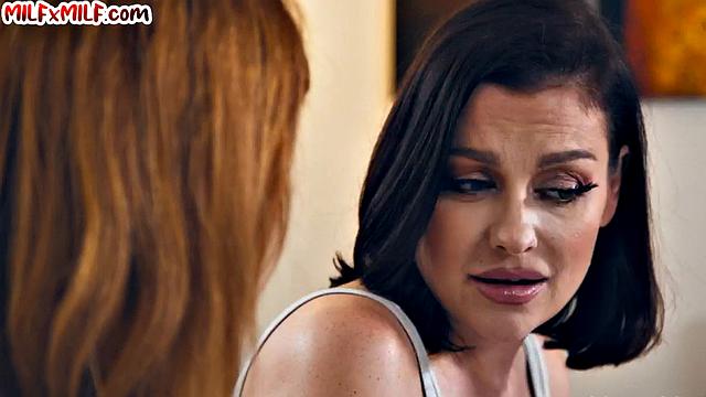 Ginger busty MILF pussylicking