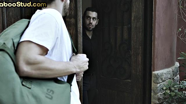 Athletic stud pounds stepbro's ass in taboo anal at home