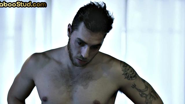 Athletic stud pounds stepbro's ass in taboo anal at home