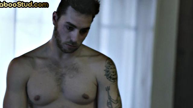 Athletic stud pounds stepbro's ass in taboo anal at home