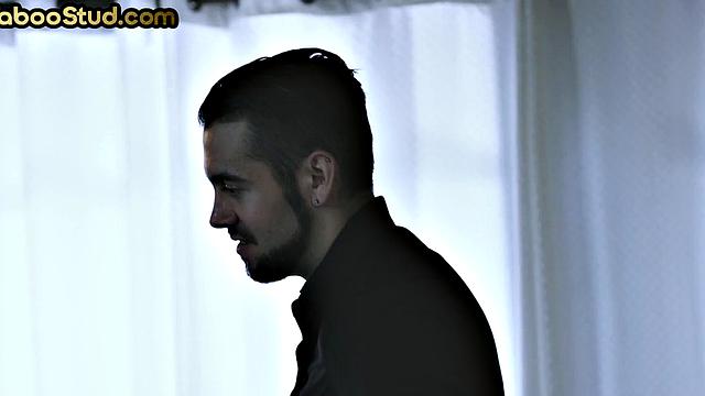 Athletic stud pounds stepbro's ass in taboo anal at home