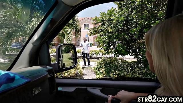 Baited white collar into gay sex