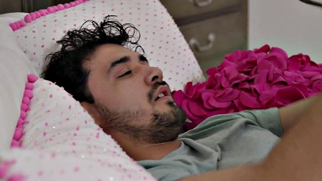 Watch this kinky cougar finger her hairy pussy while riding hard on cock in hot bedroom action