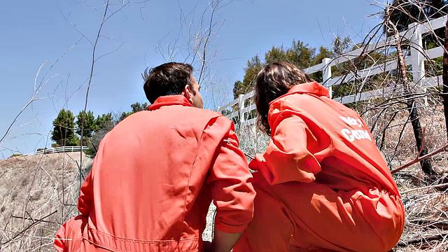 Busty Blonde Skylar Vox Tag Teamed by 2 Escaped Prisoners - GP1960