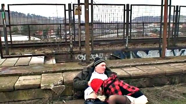 Filthy teen fucks old man