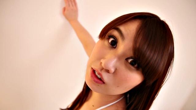 Shy Japanese babe teasing boyfriend before missionary