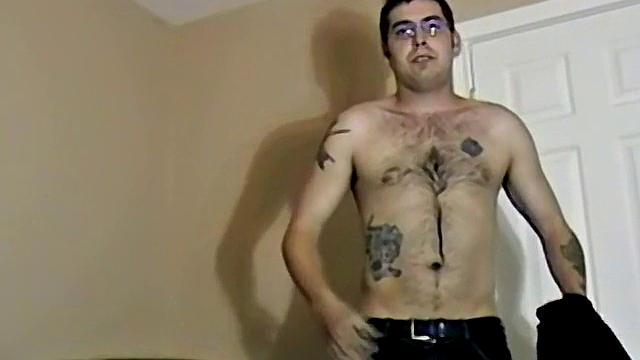 Hairy Straight Brad Blasts His Load - Brad