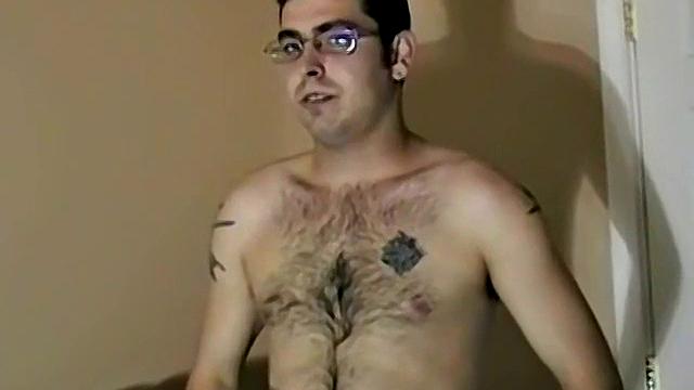 Hairy Straight Brad Blasts His Load - Brad
