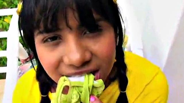 Naughty Latina fingering a pussy and ass closeup