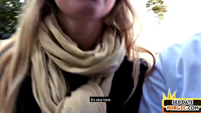 Public BJ amateur gets POV fucked in hotel room on date