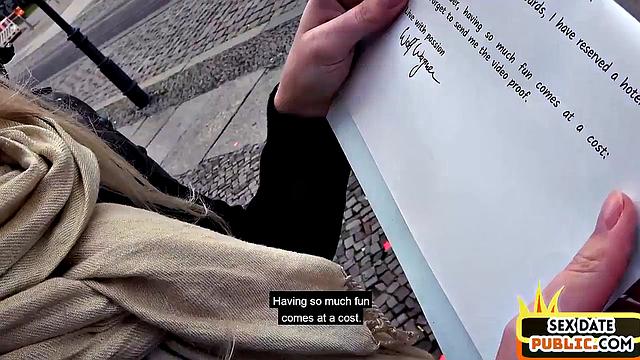 Public BJ amateur gets POV fucked in hotel room on date