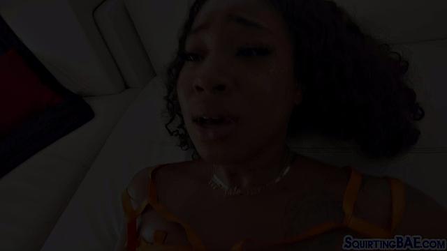 Cockhungry ebony babe bouncing on guy