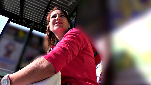 Watch this hot babe get her trimmed pussy and sneakers stuffed while sucking and fucking in POV