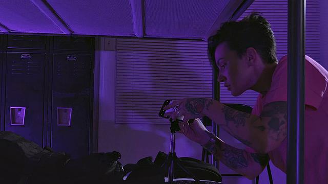 CFNM tattooed babe fucks priest in dormitory with strapon