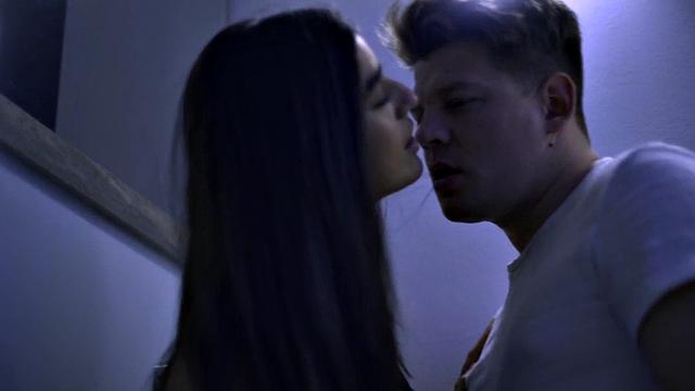 Erotic gf sensually strips and cockrides in kinky couple