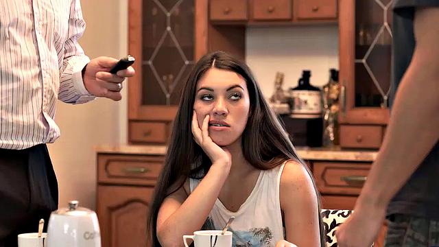 DADDY4K. Old guy fucks cute girlfriend while stud isn't at home