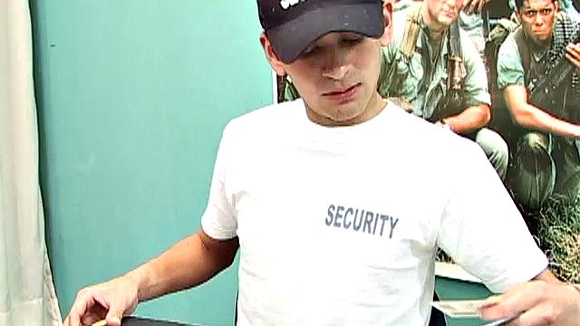 Busted for bad behavior, Miguel turns on the charm in hopes of being forgiven. Damian offers no resistance to Miguel's advances and the two are soon kissing and stripping.