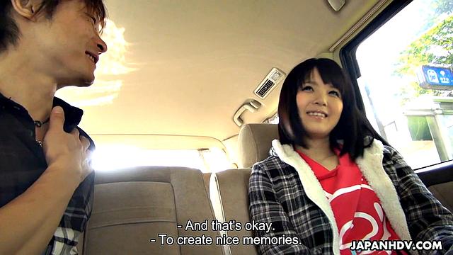 Sena Sakura sucks, rubs, and licks her fishing partner's cock