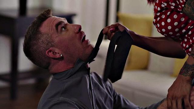 Transsexual beauty fucked in ass by male in missionary position