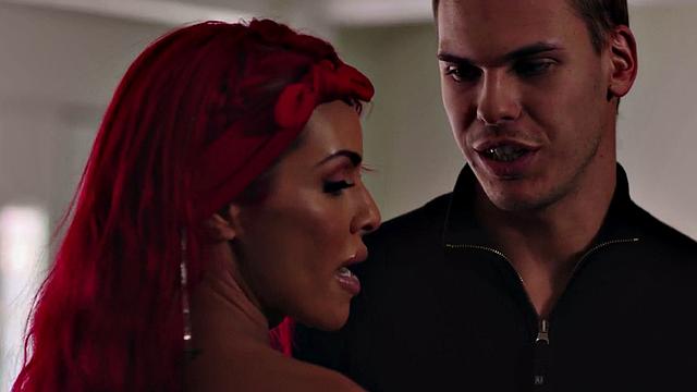 Transsexual beauty fucked in ass by male in missionary position