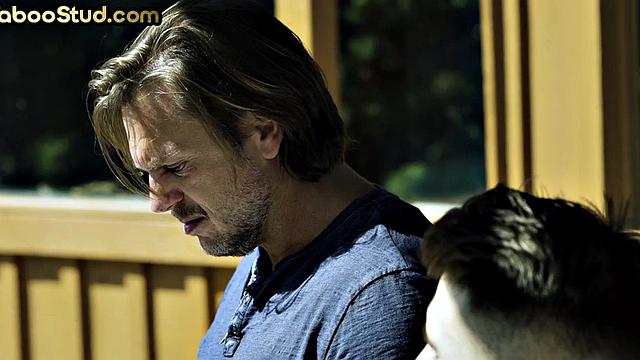 Taboo stud fucked by stepdad cock while home alone