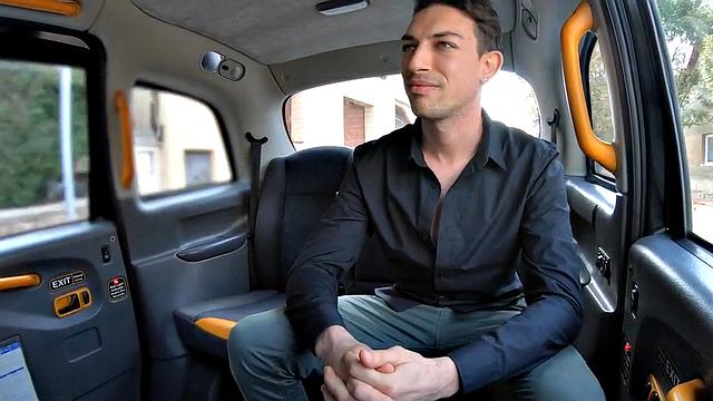 Big-titted taxi driver got her pussy fucked by client