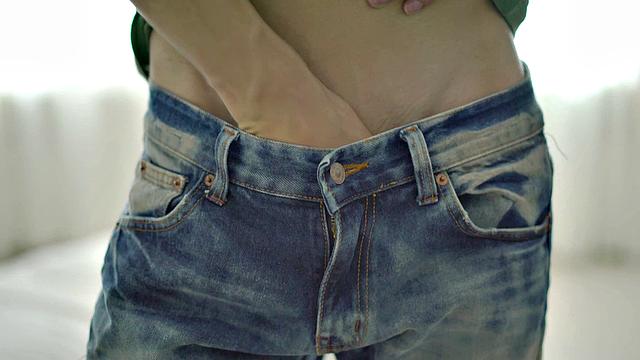 Skinny stud toying tight ass solo