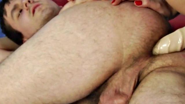 Strapon domina pegging her submissive bfs