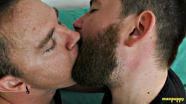 Hot Gay Kissing 41 - Kaleb DeWulf &amp;amp; Leo Blue Kissing Lusty Style