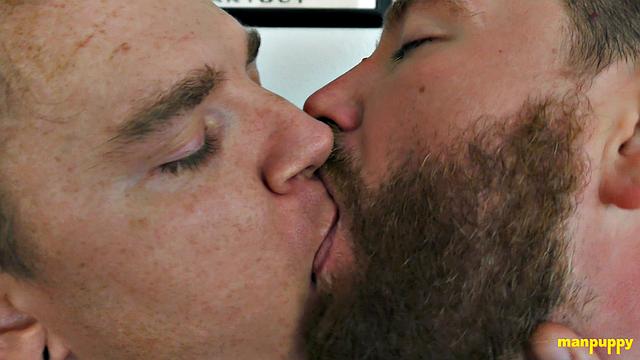 Hot Gay Kissing 41 - Kaleb DeWulf &amp;amp; Leo Blue Kissing Lusty Style