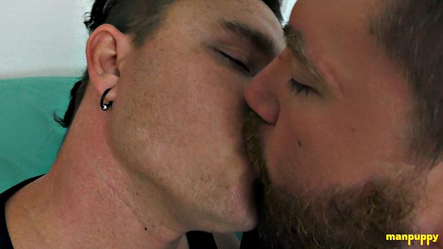 Hot Gay Kissing 41 - Kaleb DeWulf &amp;amp; Leo Blue Kissing Lusty Style
