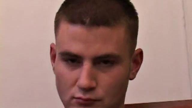 Horny Rick Waters grabs his crotch, and then pulls down to release his stiff cock. After lubing up he strokes hard, before showing us. Rick shoots his cum onto a kitchen spoon and then licks it clean.