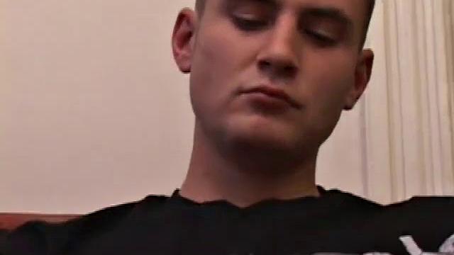 Horny Rick Waters grabs his crotch, and then pulls down to release his stiff cock. After lubing up he strokes hard, before showing us. Rick shoots his cum onto a kitchen spoon and then licks it clean.