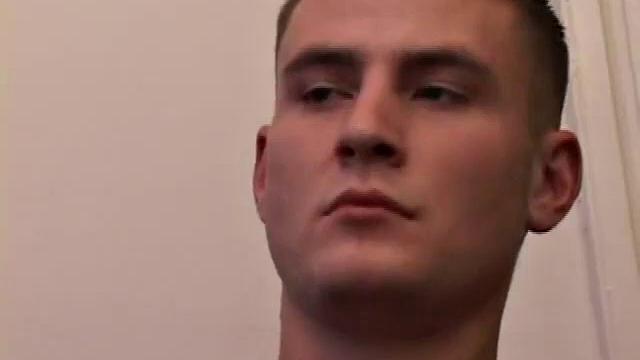 Horny Rick Waters grabs his crotch, and then pulls down to release his stiff cock. After lubing up he strokes hard, before showing us. Rick shoots his cum onto a kitchen spoon and then licks it clean.