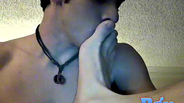 Trace gets his toes sucked and fucked by William in a gay foot fetish scene