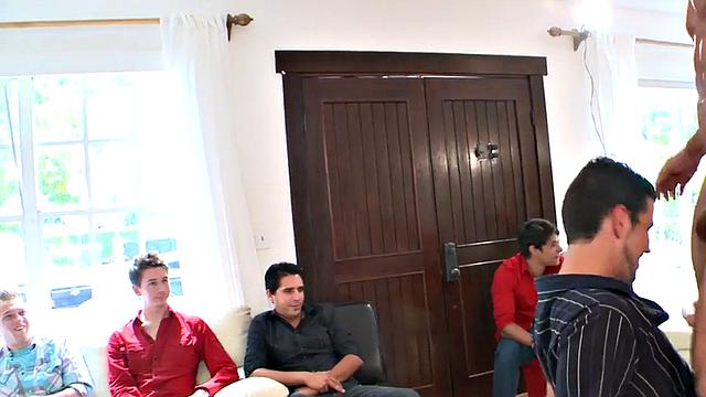 Stripper gets multiple cocksucking