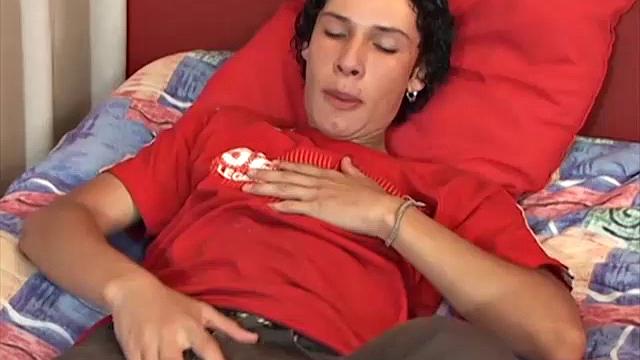 This curly-haired Latin boy, with the suck your cock lips, is quick to get naked and stroke up some uncut wood. But before getting down to business, Juan parts his butt cheeks to give us a close look at his hole, and then slides a finger in.