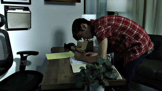 Taboo skinny twink gets mouth jizzed in stepbrother threesome