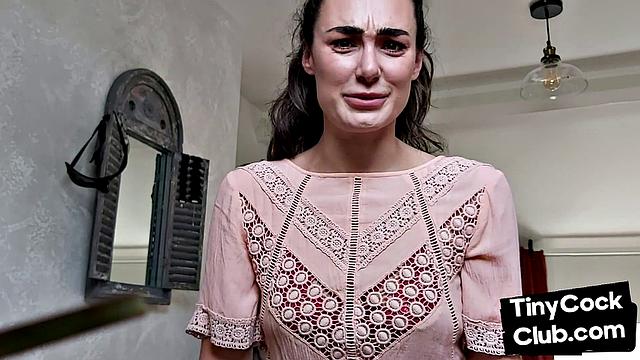 Femdom babe gives JOI to pathetic losers at her home