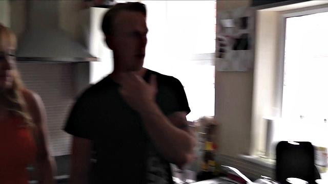 Foursome drilling with blonde MILF and brunette slut