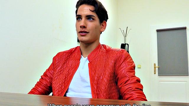 Picked up cute twink cocksucking in POV before barebacking