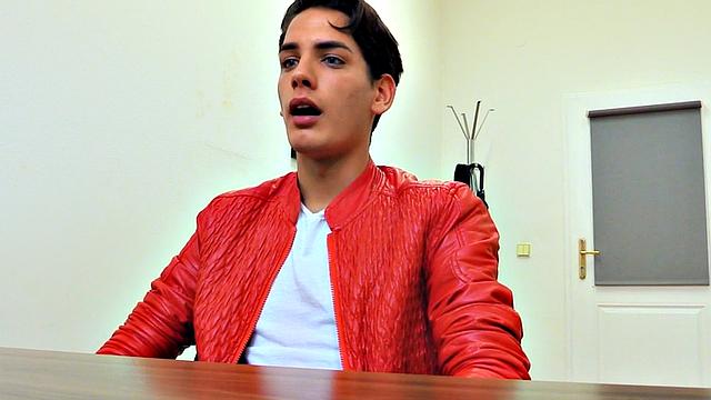 Picked up cute twink cocksucking in POV before barebacking